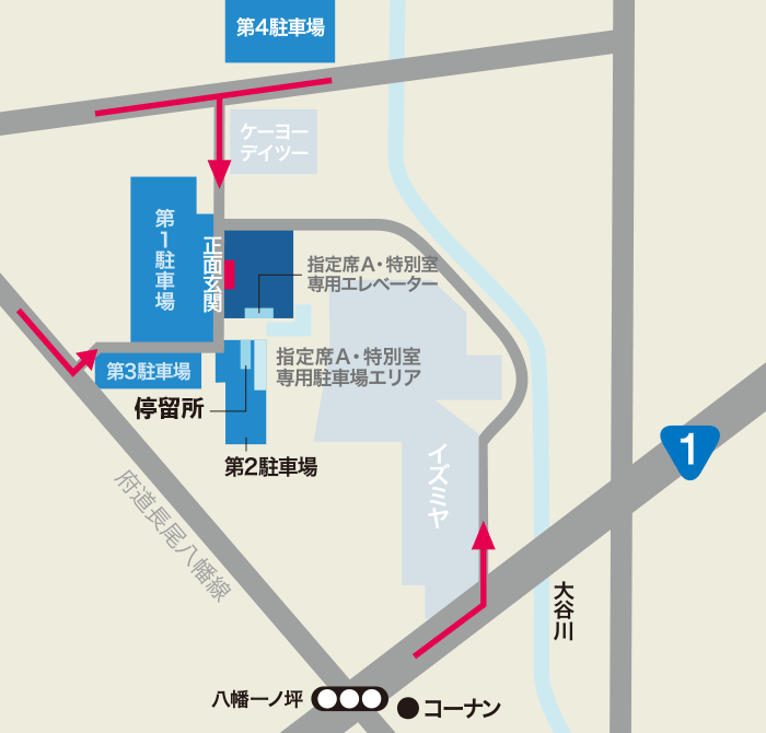 京都・枚方・茨木・高槻・奈良方面からからお越しの場合の地図